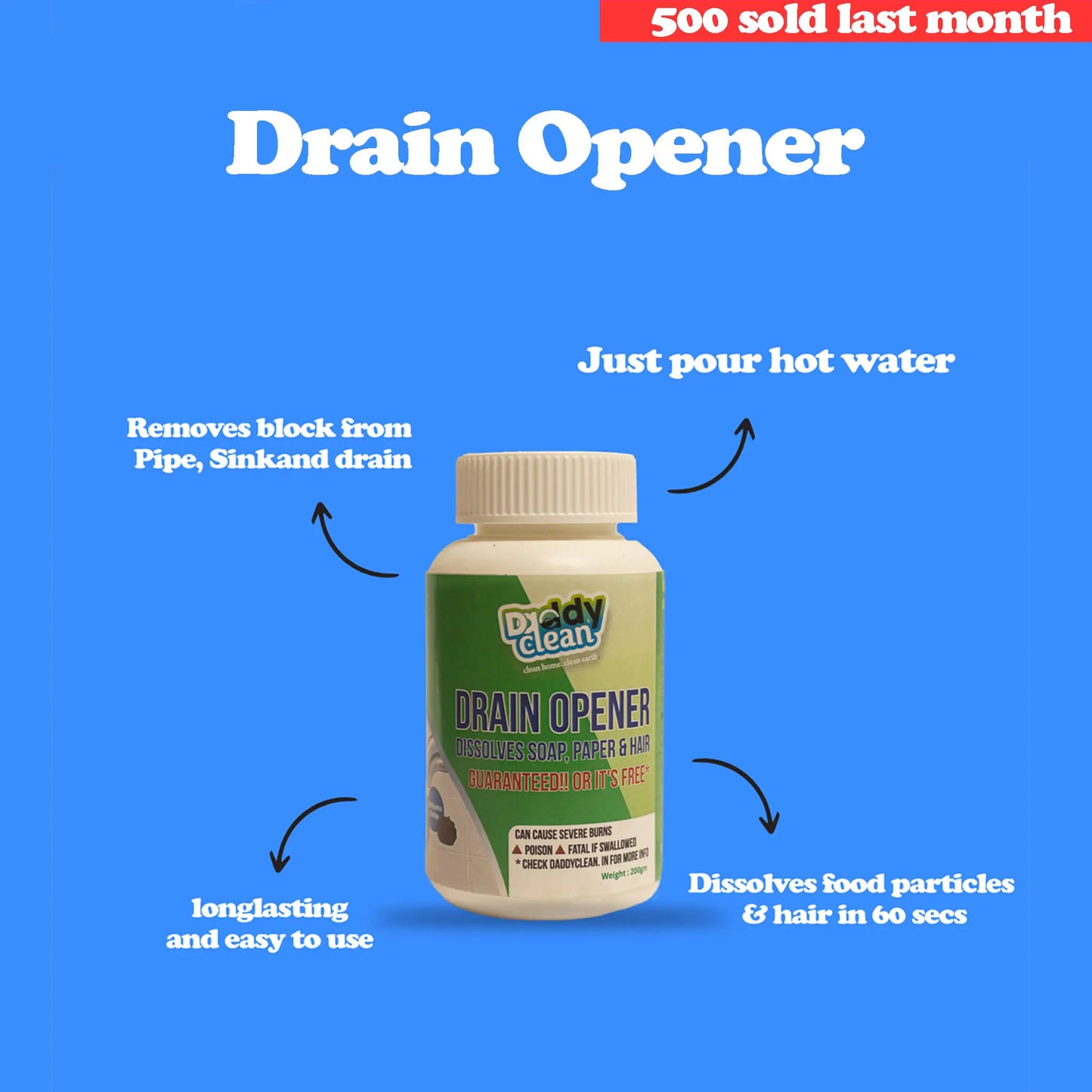 DaddyClean™ Drain Opener DaddyClean