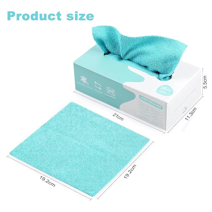 DaddyClean® Multipurpose Reusable Microfiber Cloth Roll – 20 Washable Pulls DaddyClean